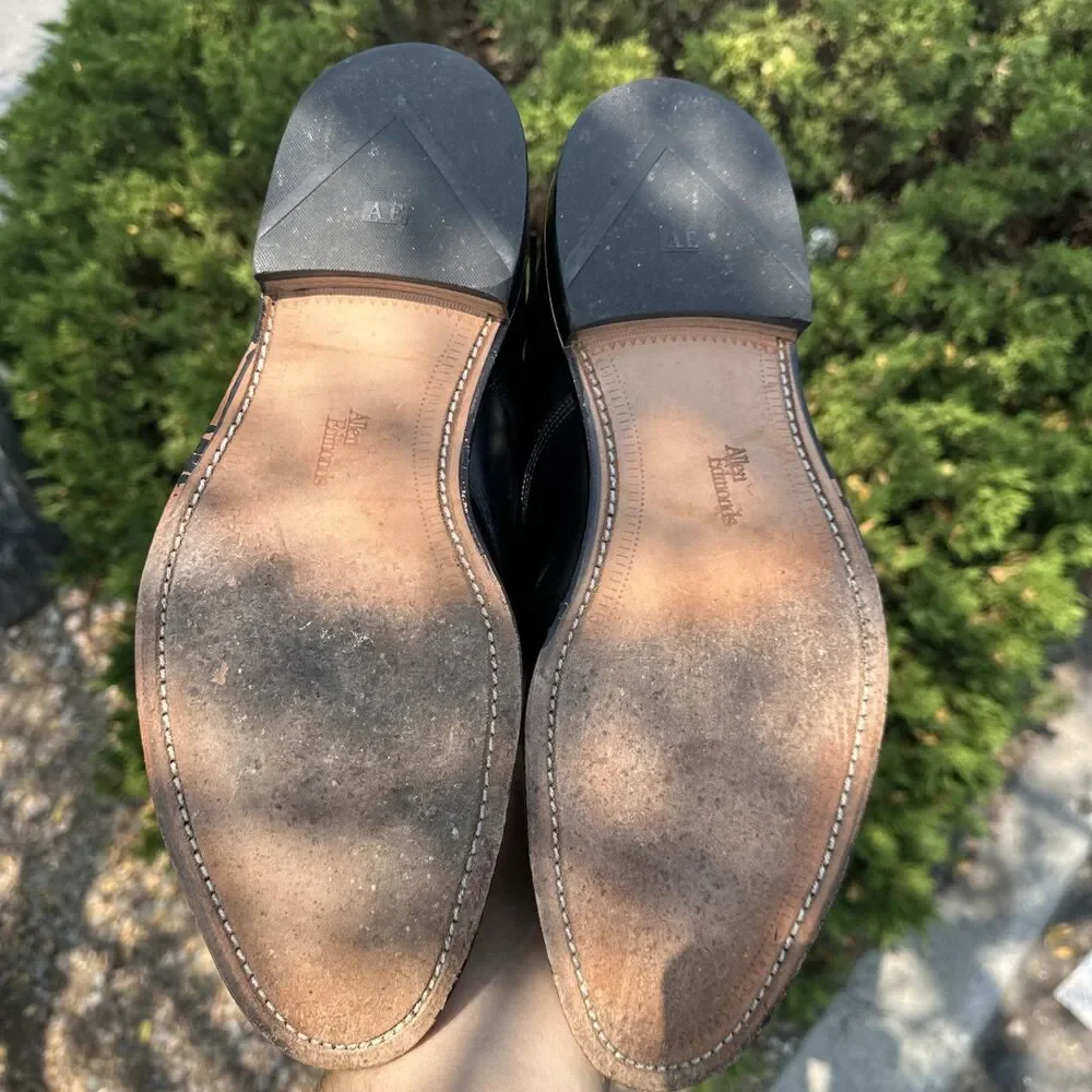 12 D Allen Edmonds Park Avenue Black Cap Toe Dress Shoes